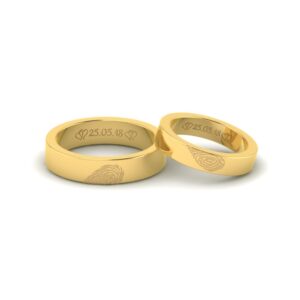 Finger Print Couple Rings