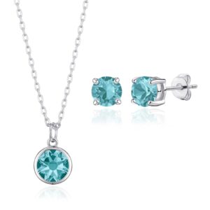 Solitaire Natural Blue Topaz Sets