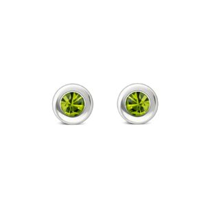 Natural Round Peridot Studs