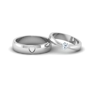 Heart to Heart Couple Rings