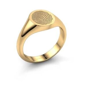 Flat Finger Print Ring