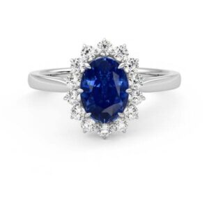 Lyra Natural Blue Sapphire Engagement Ring