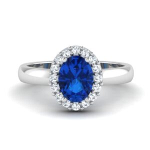 Amara Natural Blue sapphire Engagement Ring