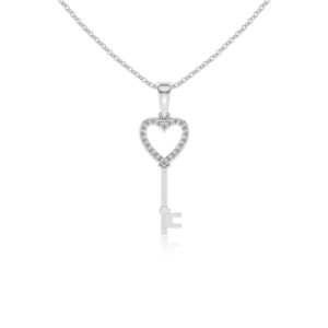21st Key Birthday Heart Pendant With Chain