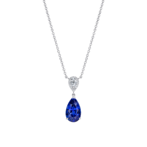 Zara Natural Blue Sapphire Pendant With Chain