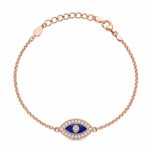 Rose-Gold Pave Evil Eye Bracelet