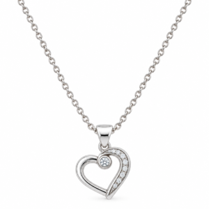 Elegant Heart Pendant with Chain