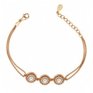 Rose-Gold Pearl Charm Bracelet Showcase