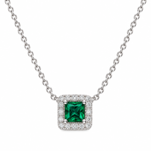 Cushion Halo Necklace